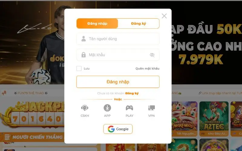 đăng nhập fun79